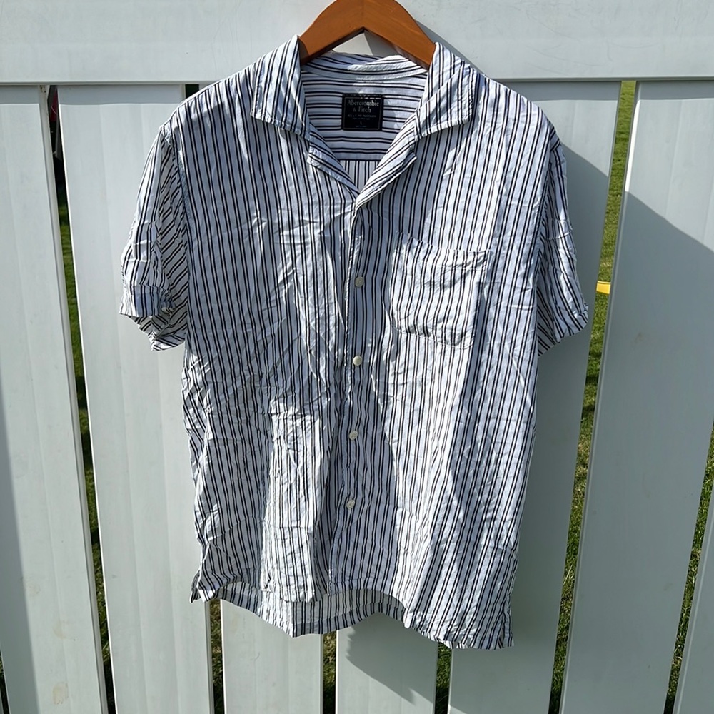 Abercrombie and Fitch short sleeve striped shirt